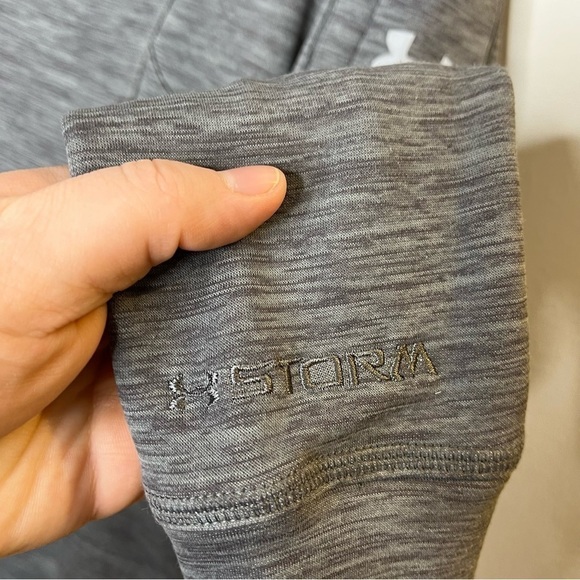 UNDER Armour Storm Full Zip Up Hooded Sweatshirt Thumb Holes Back Ruching - Picture 8 of 10